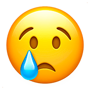 😢 Emoji weinendes Gesicht Apple iOS 10.0.