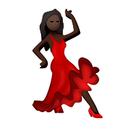 💃🏿 Emoji tanzende Frau: dunkle Hautfarbe Apple iOS 10.0.