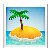 🏝️ Emoji Ilha Deserta na Apple iOS 10.0.