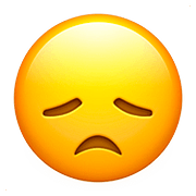 😞 Emoji Rosto Desapontado na Apple iOS 10.0.