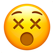Emoji 😵 Faccina Frastornata su Apple iOS 10.0.