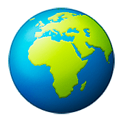 🌍 Emoji Globo Mostrando Europa E África na Apple iOS 10.0.