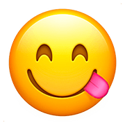 😋 Emoji sich die Lippen leckendes Gesicht Apple iOS 10.0.