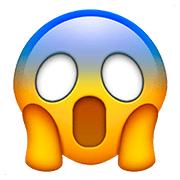 Emoji 😱 Faccina Terrorizzata su Apple iOS 10.0.