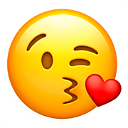 Emoji 😘 Faccina Che Manda Un Bacio su Apple iOS 10.0.