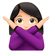 🙅🏻 Emoji Persona Haciendo El Gesto De «no»: Tono De Piel Claro en Apple iOS 10.0.