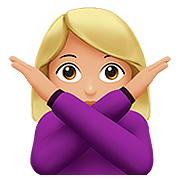 🙅🏼 Emoji Person mit überkreuzten Armen: mittelhelle Hautfarbe Apple iOS 10.0.