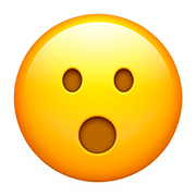 Emoji 😮 Faccina Con Bocca Aperta su Apple iOS 10.0.