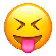 😝 Emoji Gesicht mit herausgestreckter Zunge und zusammengekniffenen Augen Apple iOS 10.0.