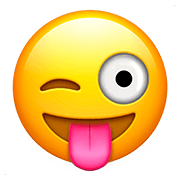 Emoji 😜 Faccina Che Fa L’occhiolino E Mostra La Lingua su Apple iOS 10.0.