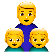 👨‍👦‍👦 Emoji Familie: Mann, Junge und Junge Apple iOS 10.0.