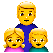 👨‍👧‍👦 Emoji Familia: Hombre, Niña, Niño en Apple iOS 10.0.