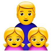 👨‍👧‍👧 Emoji Familia: Hombre, Niña, Niña en Apple iOS 10.0.