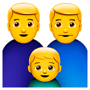 👨‍👨‍👦 Emoji Familie: Mann, Mann und Junge Apple iOS 10.0.