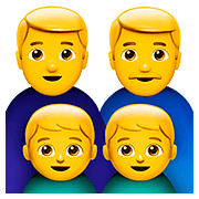 👨‍👨‍👦‍👦 Emoji Familie: Mann, Mann, Junge und Junge Apple iOS 10.0.