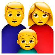 👨‍👩‍👦 Emoji Familia: Hombre, Mujer, Niño en Apple iOS 10.0.