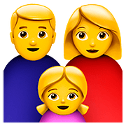 👨‍👩‍👧 Emoji Familie: Mann, Frau und Mädchen Apple iOS 10.0.