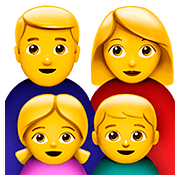 Emoji 👨‍👩‍👧‍👦 Famiglia: Uomo, Donna, Bambina E Bambino su Apple iOS 10.0.
