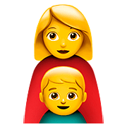 Emoji 👩‍👦 Famiglia: Donna E Bambino su Apple iOS 10.0.