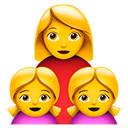 👩‍👧‍👧 Emoji Familie: Frau, Mädchen und Mädchen Apple iOS 10.0.