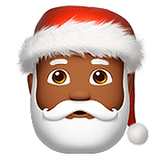 🎅🏾 Emoji Papai Noel: Pele Morena Escura na Apple iOS 10.0.