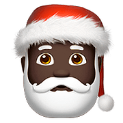 Émoji 🎅🏿 Père Noël : Peau Foncée sur Apple iOS 10.0.