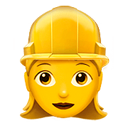 👷‍♀️ Emoji Bauarbeiterin Apple iOS 10.0.