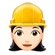 Emoji 👷🏻‍♀️ Operaia Edile: Carnagione Chiara su Apple iOS 10.0.