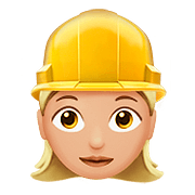 Emoji 👷🏼‍♀️ Operaia Edile: Carnagione Abbastanza Chiara su Apple iOS 10.0.