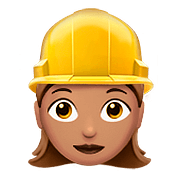 👷🏽‍♀️ Emoji Bauarbeiterin: mittlere Hautfarbe Apple iOS 10.0.