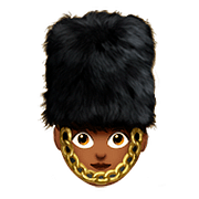 💂🏾‍♀️ Emoji Guarda Mulher: Pele Morena Escura na Apple iOS 10.0.