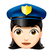 👮🏻‍♀️ Emoji Agente De Policía Mujer: Tono De Piel Claro en Apple iOS 10.0.