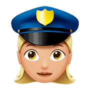 👮🏼‍♀️ Emoji Polizistin: mittelhelle Hautfarbe Apple iOS 10.0.