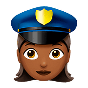 👮🏾‍♀️ Emoji Agente De Policía Mujer: Tono De Piel Oscuro Medio en Apple iOS 10.0.