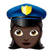 👮🏿‍♀️ Emoji Agente De Policía Mujer: Tono De Piel Oscuro en Apple iOS 10.0.
