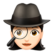 Emoji 🕵🏻‍♀️ Investigatrice: Carnagione Chiara su Apple iOS 10.0.