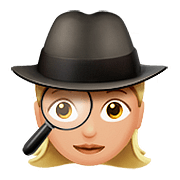 🕵🏼‍♀️ Emoji Detective Mujer: Tono De Piel Claro Medio en Apple iOS 10.0.