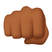 👊🏾 Emoji geballte Faust: mitteldunkle Hautfarbe Apple iOS 10.0.