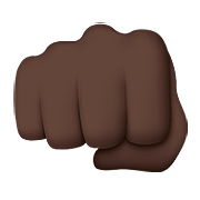 👊🏿 Emoji geballte Faust: dunkle Hautfarbe Apple iOS 10.0.