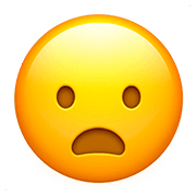 Emoji 😦 Faccina Imbronciata Con Bocca Aperta su Apple iOS 10.0.