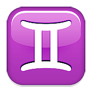 Emoji ♊ Segno Zodiacale Dei Gemelli su Apple iOS 10.0.