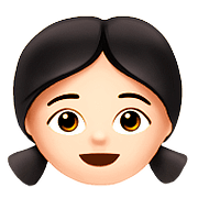 👧🏻 Emoji Niña: Tono De Piel Claro en Apple iOS 10.0.