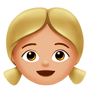 Émoji 👧🏼 Fille : Peau Moyennement Claire sur Apple iOS 10.0.