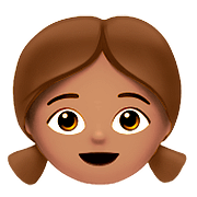 👧🏽 Emoji Niña: Tono De Piel Medio en Apple iOS 10.0.