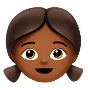 Émoji 👧🏾 Fille : Peau Mate sur Apple iOS 10.0.