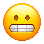 Emoji 😬 Faccina Con Smorfia su Apple iOS 10.0.
