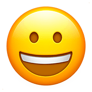 Emoji 😀 Faccina Con Un Gran Sorriso su Apple iOS 10.0.