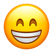 Emoji 😁 Faccina Raggiante Con Occhi Felici su Apple iOS 10.0.