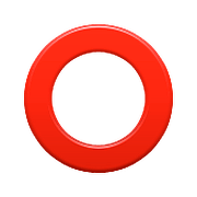 ⭕ Emoji Círculo Rojo Hueco en Apple iOS 10.0.