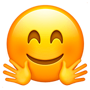 🤗 Emoji Gesicht mit umarmenden Händen Apple iOS 10.0.